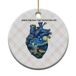 Jesus Christian Starry Night Ceramic Ornament The Way The Truth The Life TS14 1pc Christmas Plaid Print Your Wear