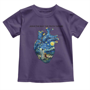 Jesus Christian Starry Night Toddler T Shirt The Way The Truth The Life TS14 Purple Print Your Wear