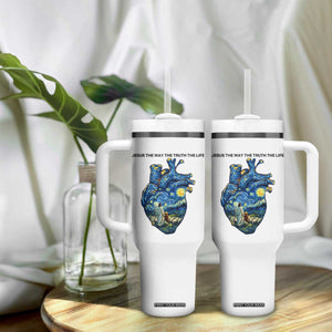 Jesus Christian Starry Night Tumbler With Handle The Way The Truth The Life TS14 Print Your Wear