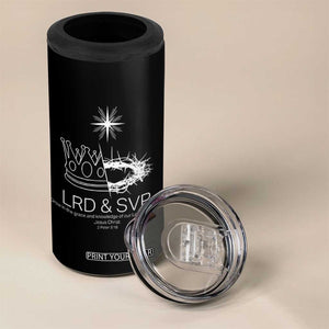 Jesus Christian 4 in 1 Can Cooler Tumbler Crown Thorn Monochrome LRD SVR Symbolic Religious TS14 Print Your Wear