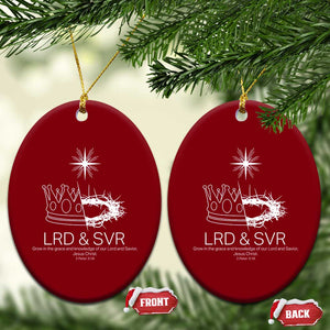 Jesus Christian Ceramic Ornament Crown Thorn Monochrome LRD SVR Symbolic Religious TS14 Print Your Wear