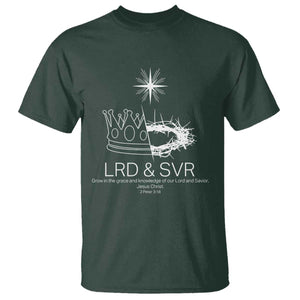 Jesus Christian T Shirt Crown Thorn Monochrome LRD SVR Symbolic Religious TS14 Dark Forest Green Print Your Wear