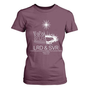Jesus Christian T Shirt For Women Crown Thorn Monochrome LRD SVR Symbolic Religious TS14 Maroon Print Your Wear