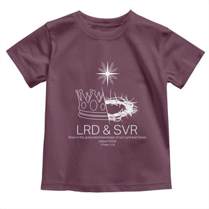 Jesus Christian Toddler T Shirt Crown Thorn Monochrome LRD SVR Symbolic Religious TS14 Maroon Print Your Wear