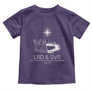 Jesus Christian Toddler T Shirt Crown Thorn Monochrome LRD SVR Symbolic Religious TS14 Purple Print Your Wear