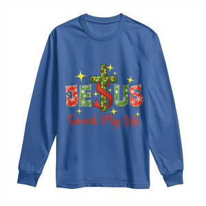 Jesus Christian Christmas Long Sleeve Shirt Religious Cross Bible Verse TS14 Royal Blue Print Your Wear