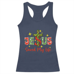 Jesus Christian Christmas Racerback Tank Top Religious Cross Bible Verse TS14 Navy Print Your Wear