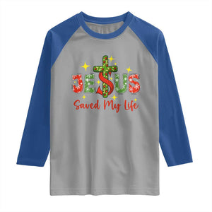 Jesus Christian Christmas Raglan Shirt Religious Cross Bible Verse TS14 Sport Gray Royal Print Your Wear