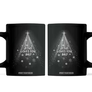 Christian Christmas Coffee Mug Jesus Loves You Bro TS14 Black Print Your Wear