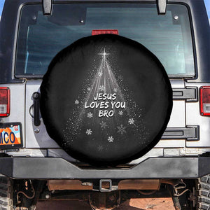 Christian Christmas Spare Tire Cover Jesus Loves You Bro TS14 No hole Black Print Your Wear