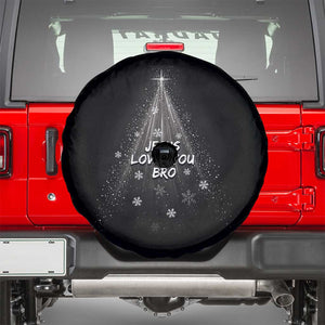 Christian Christmas Spare Tire Cover Jesus Loves You Bro TS14 Black Print Your Wear