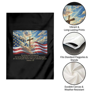 Jesus Christian Garden Flag American Flag Religious Cross Bible Verse Faith Inspirational TS14 Print Your Wear