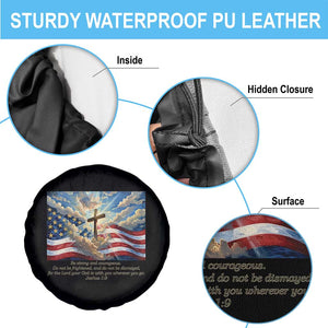 Jesus Christian Spare Tire Cover American Flag Religious Cross Bible Verse Faith Inspirational TS14 Print Your Wear