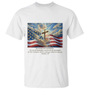 Jesus Christian T Shirt American Flag Religious Cross Bible Verse Faith Inspirational TS14 White Print Your Wear