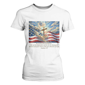 Jesus Christian T Shirt For Women American Flag Religious Cross Bible Verse Faith Inspirational TS14 White Print Your Wear