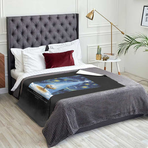 Christian Christmas Throw Blanket Nativity Scene Jeus Baby Starry Night Xmas TS14 Print Your Wear