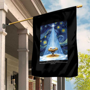 Christian Christmas Garden Flag Nativity Scene Jeus Baby Starry Night Xmas TS14 Print Your Wear