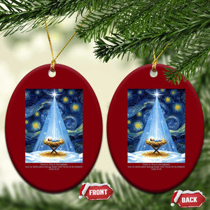 Christian Xmas Ceramic Ornament Nativity Scene Jeus Baby Starry Night Xmas TS14 Print Your Wear