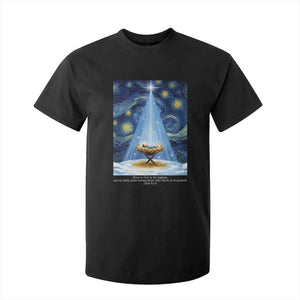 Christian Christmas T Shirt For Kid Nativity Scene Jeus Baby Starry Night Xmas TS14 Black Print Your Wear