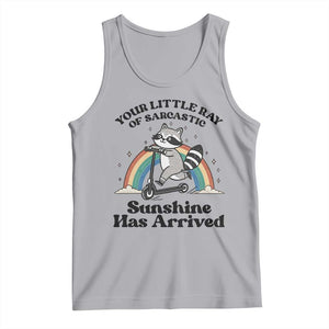 Funny Raccoon Rainbow Tank Top Your Little Ray Of Sarcastic Sunshine Has Arrived TS14 Athletic Heather Print Your Wear