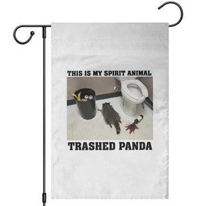 Trashed Panda Garden Flag My Spirit Animal Funny Drunk Raccoon Meme TS14 White Print Your Wear