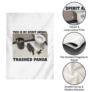Trashed Panda Garden Flag My Spirit Animal Funny Drunk Raccoon Meme TS14 Print Your Wear