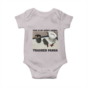 Trashed Panda Baby Onesie My Spirit Animal Funny Drunk Raccoon Meme TS14 Ice Gray Print Your Wear