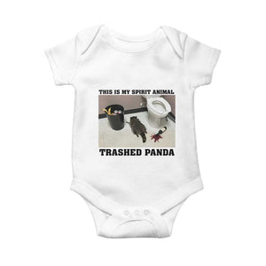 Trashed Panda Baby Onesie My Spirit Animal Funny Drunk Raccoon Meme TS14 White Print Your Wear