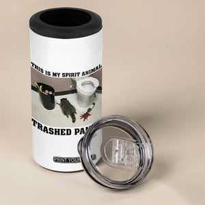 Trashed Panda 4 in 1 Can Cooler Tumbler My Spirit Animal Funny Drunk Raccoon Meme TS14 Print Your Wear