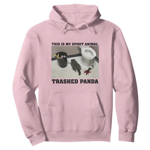 Trashed Panda Hoodie My Spirit Animal Funny Drunk Raccoon Meme TS14 Light Pink Print Your Wear
