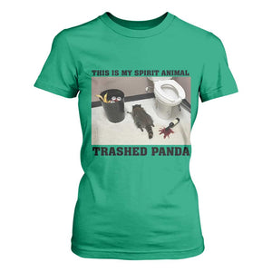 Trashed Panda T Shirt For Women My Spirit Animal Funny Drunk Raccoon Meme TS14 Irish Green Print Your Wear