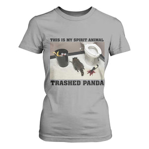 Trashed Panda T Shirt For Women My Spirit Animal Funny Drunk Raccoon Meme TS14 Sport Gray Print Your Wear