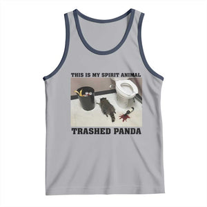 Trashed Panda Tank Top My Spirit Animal Funny Drunk Raccoon Meme TS14 Athletic Heather Navy Print Your Wear