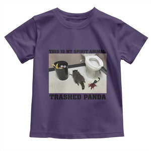 Trashed Panda Toddler T Shirt My Spirit Animal Funny Drunk Raccoon Meme TS14 Purple Print Your Wear