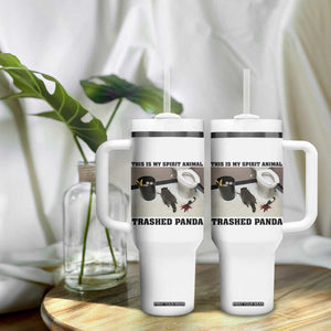 Trashed Panda Tumbler With Handle My Spirit Animal Funny Drunk Raccoon Meme TS14 Print Your Wear