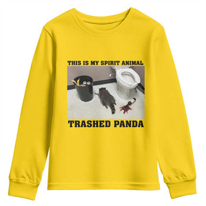 Trashed Panda Youth Sweatshirt My Spirit Animal Funny Drunk Raccoon Meme TS14 Daisy Print Your Wear