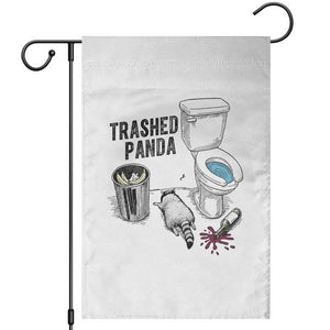 Trashed Panda Garden Flag Funny Drunk Racoon Meme TS14 White Print Your Wear