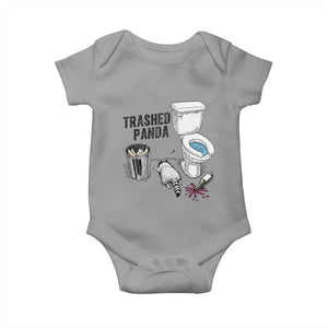 Trashed Panda Baby Onesie Funny Drunk Racoon Meme TS14 Sport Gray Print Your Wear