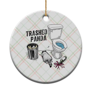 Trashed Panda Ceramic Ornament Funny Drunk Racoon Meme TS14 1pc Christmas Plaid Print Your Wear