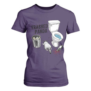 Trashed Panda T Shirt For Women Funny Drunk Racoon Meme TS14 Purple Print Your Wear