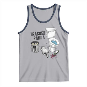 Trashed Panda Tank Top Funny Drunk Racoon Meme TS14 Athletic Heather Navy Print Your Wear