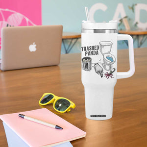 Trashed Panda Tumbler With Handle Funny Drunk Racoon Meme TS14 Print Your Wear