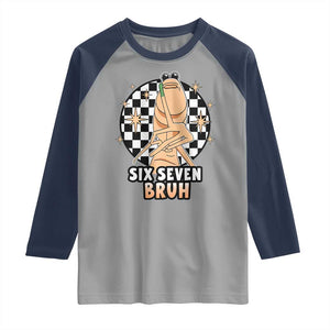Marcus The Worm Meme Raglan Shirt 67 Six Seven Gen Z Humor TS14 Sport Gray Navy Print Your Wear