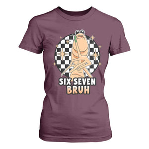 Marcus The Worm Meme T Shirt For Women 67 Six Seven Gen Z Humor TS14 Maroon Print Your Wear