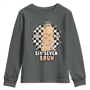 Marcus The Worm Meme Youth Sweatshirt 67 Six Seven Gen Z Humor TS14 Dark Heather Print Your Wear