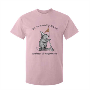 Funny Groundhog Scooter Meme T Shirt For Kid Off To Causually Disrupt System Of Oppression TS14 Light Pink Print Your Wear