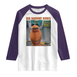 Marcus The Worm Meme Raglan Shirt Big Badinky Bones TS14 White Purple Print Your Wear