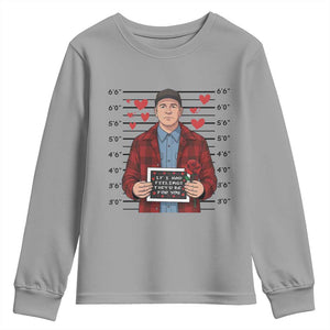 Ed Gein Valentine Meme Youth Sweatshirt Funny Horror Movie TS14 Sport Gray Print Your Wear
