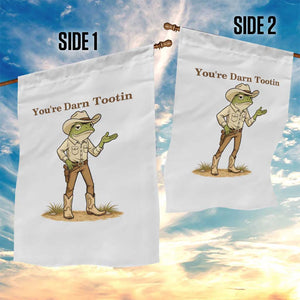 You're Darn Tootin Garden Flag Funny Cowboy Frog Meme TS14 Print Your Wear