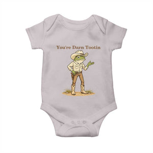 You're Darn Tootin Baby Onesie Funny Cowboy Frog Meme TS14 Ice Gray Print Your Wear